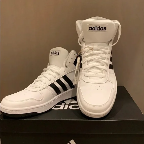adidas Hoops 2.0 Mid Mens Size 13 White